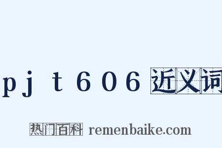 pjt606近义词是什么意思的图片